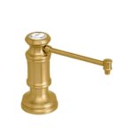 Waterstone Traditional Soap/lotion Dispenser - Extended Straight Spout - Satin Brass