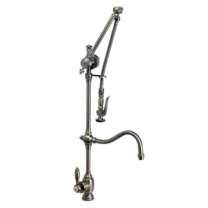 Waterstone Traditional Gantry Pulldown Faucet – Hook Spout – Chardonnay