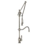 Waterstone Traditional Gantry Pulldown Faucet - Hook Spout - American Bronze