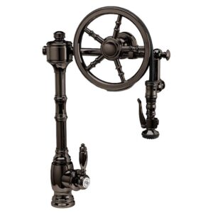 Waterstone Wheel Pulldown Faucet – Black Nickel