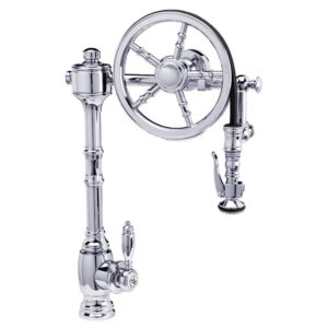 Waterstone Wheel Pulldown Faucet – Chrome