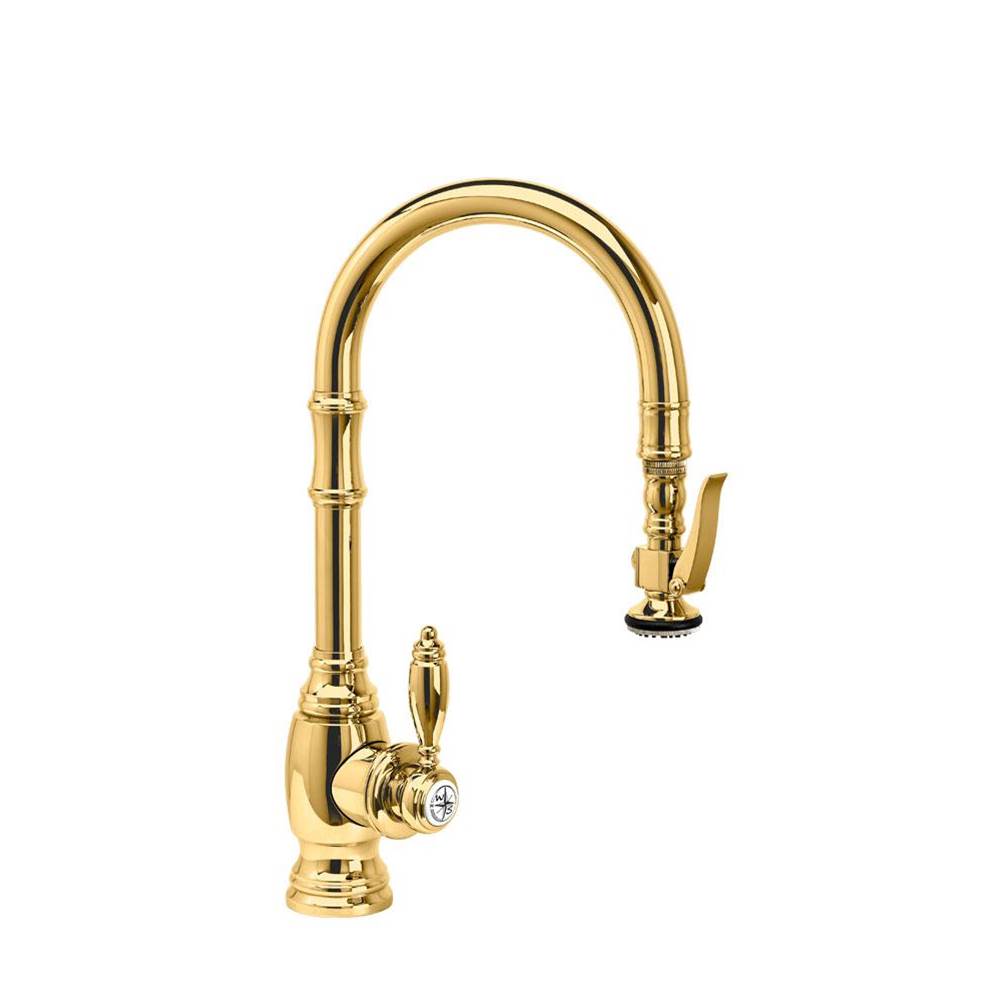Waterstone Traditional Prep Size PLP Pulldown Faucet - Polished Brass