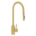 Waterstone Contemporary Extended Reach PLP Pulldown Faucet - Toggle Sprayer - Satin Brass