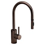 Waterstone Contemporary PLP Pulldown Faucet - Lever Sprayer - Black Nickel