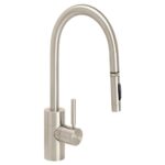 Waterstone Contemporary PLP Pulldown Faucet - Lever Sprayer - Satin Nickel