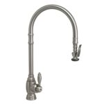 Waterstone Traditional Extended Reach PLP Pulldown Faucet - Unlacquered Polished Brass