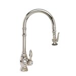 Waterstone Traditional PLP Pulldown Faucet - Angled Spout - Unlacquered Polished Brass