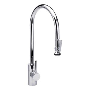 Waterstone Contemporary Extended Reach PLP Pulldown Faucet – Lever Sprayer – Chrome