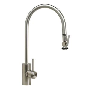Waterstone Contemporary Extended Reach PLP Pulldown Faucet – Lever Sprayer – Stainless Steel