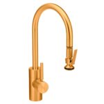 Waterstone Contemporary PLP Pulldown Faucet - Lever Sprayer - Classic Bronze