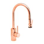 Waterstone Contemporary PLP Pulldown Faucet - Lever Sprayer - Polished Copper