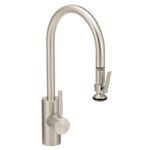 Waterstone Contemporary PLP Pulldown Faucet - Lever Sprayer - Satin Nickel