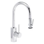 Waterstone Contemporary Prep Size PLP Pulldown Faucet - Lever Sprayer - Chrome