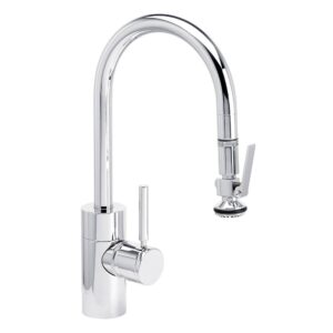 Waterstone Contemporary Prep Size PLP Pulldown Faucet – Lever Sprayer – Chrome