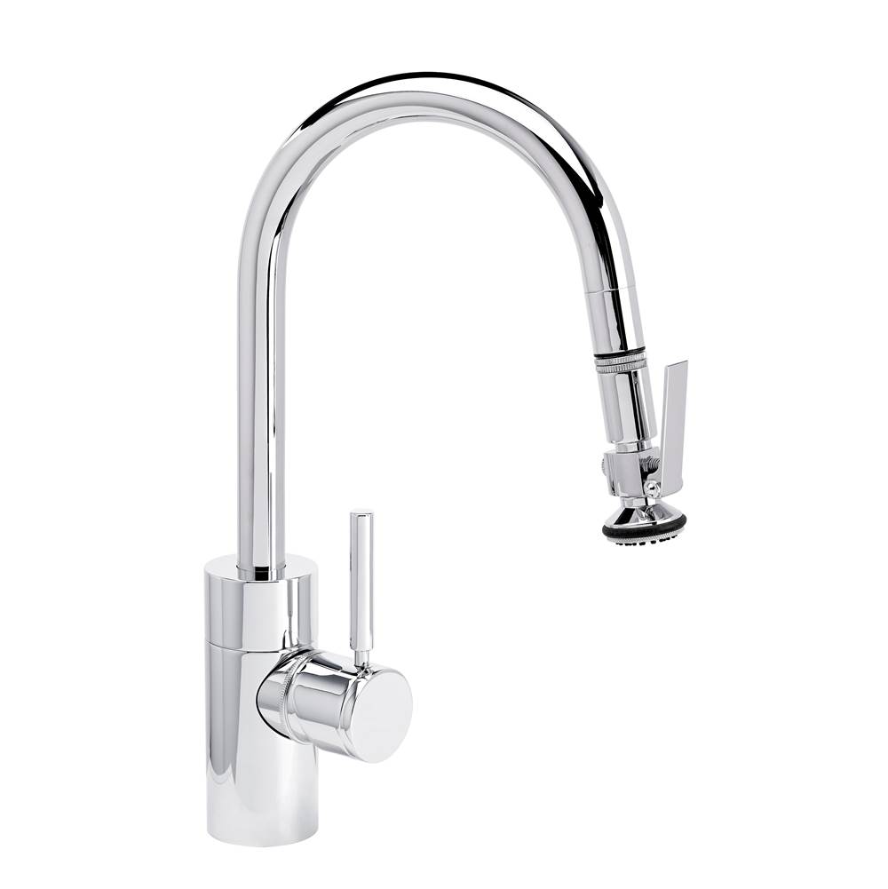 Waterstone Contemporary Prep Size PLP Pulldown Faucet - Lever Sprayer - Chrome