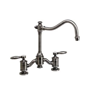 Waterstone Annapolis Bridge Faucet – Lever Handles – Satin Brass
