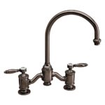 Waterstone Hampton Bridge Faucet - Lever Handles - Black Nickel