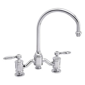 Waterstone Hampton Bridge Faucet – Lever Handles – Chrome