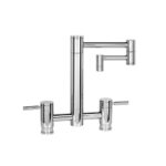 Waterstone Hunley Bridge Faucet - 12'' Articulated Spout - Tuscan Brass