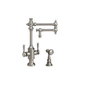 Waterstone Towson Two Handle Kitchen Faucet – 12” Articulated Spout – Classic Bronze