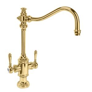 Waterstone Annapolis Two Handle Kitchen Faucet – Polished Brass