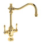 Waterstone Annapolis Two Handle Kitchen Faucet - Antique Brass