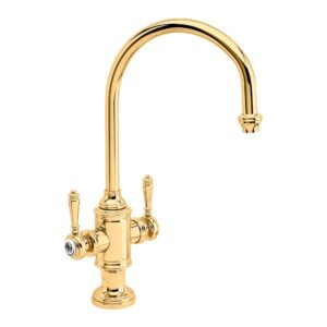 Waterstone Hampton Two Handle Kitchen Faucet – Polished Brass