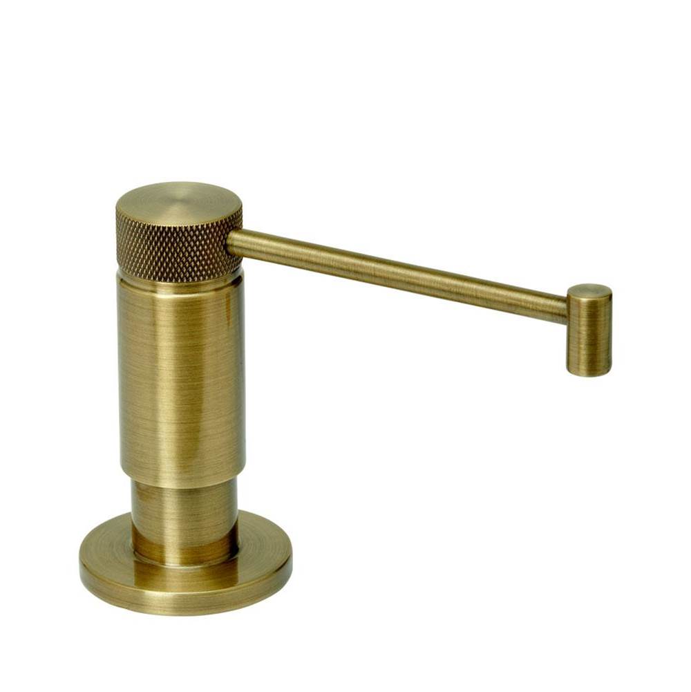 Waterstone Industrial Soap/lotion Dispenser - Straight Spout - Antique Brass