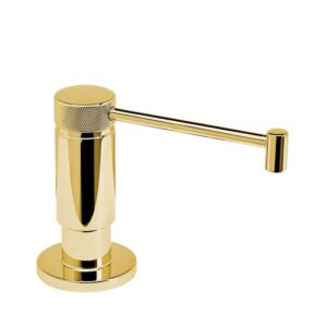 Waterstone Industrial Soap/lotion Dispenser – Straight Spout – Polished Brass