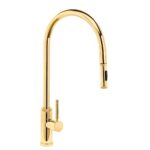 Waterstone Industrial Extended Reach PLP Pulldown Faucet - Toggle Sprayer - Polished Brass