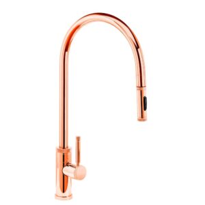 Waterstone Industrial Extended Reach PLP Pulldown Faucet – Toggle Sprayer – Polished Copper