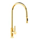 Waterstone Industrial Extended Reach PLP Pulldown Faucet - Toggle Sprayer - Polished Gold