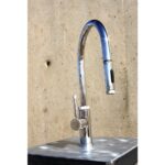 Waterstone Industrial Extended Reach PLP Pulldown Faucet - Toggle Sprayer - Satin Nickel