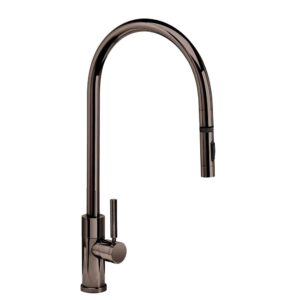 Waterstone Modern Extended Reach PLP Pulldown Faucet – Toggle Sprayer – Black Nickel