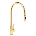 Waterstone Modern Extended Reach PLP Pulldown Faucet - Toggle Sprayer - Polished Brass