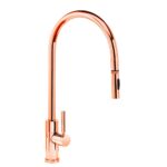 Waterstone Modern Extended Reach PLP Pulldown Faucet - Toggle Sprayer - Polished Copper