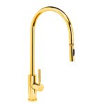 Waterstone Modern Extended Reach PLP Pulldown Faucet - Toggle Sprayer - Polished Gold