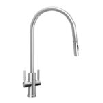 Waterstone Modern Extended Reach 2 Handle Plp Pulldown Faucet - Toggle Sprayer - Classic Bronze