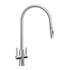 Waterstone Modern Extended Reach 2 Handle Plp Pulldown Faucet – Toggle Sprayer – Classic Bronze