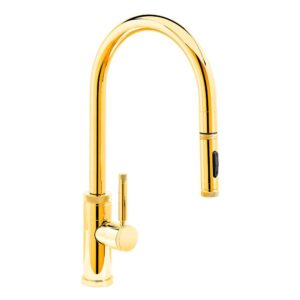 Waterstone Industrial PLP Pulldown Faucet -Toggle Sprayer – Polished Gold
