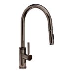 Waterstone Industrial PLP Pulldown Faucet - Toggle Sprayer - Angled Spout - Black Nickel