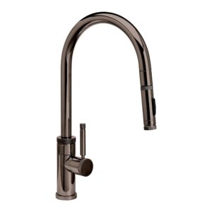 Waterstone Industrial PLP Pulldown Faucet – Toggle Sprayer – Angled Spout – Black Nickel