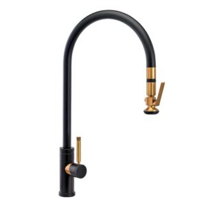 Waterstone Industrial Extended Reach PLP Pulldown Faucet – Lever Sprayer – American Bronze