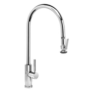 Waterstone Modern Extended Reach PLP Pulldown Faucet – Lever Sprayer – American Bronze