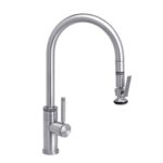 Waterstone Industrial PLP Pulldown Faucet - Lever Sprayer - Satin Chrome