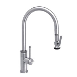 Waterstone Industrial PLP Pulldown Faucet – Lever Sprayer – Satin Chrome