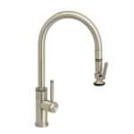 Waterstone Industrial PLP Pulldown Faucet - Lever Sprayer - Satin Nickel