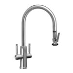 Waterstone Industrial 2 Handle Pull-Down Kitchen Faucet, Lever Spray, Lever Handle - Chocolate Bronze
