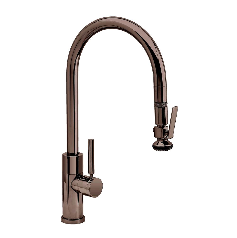 Waterstone Modern PLP Pulldown Faucet - Lever Sprayer - Black Nickel