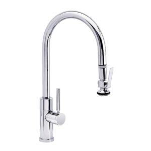 Waterstone Modern PLP Pulldown Faucet – Lever Sprayer – Chrome
